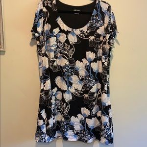 Black dress with flowers